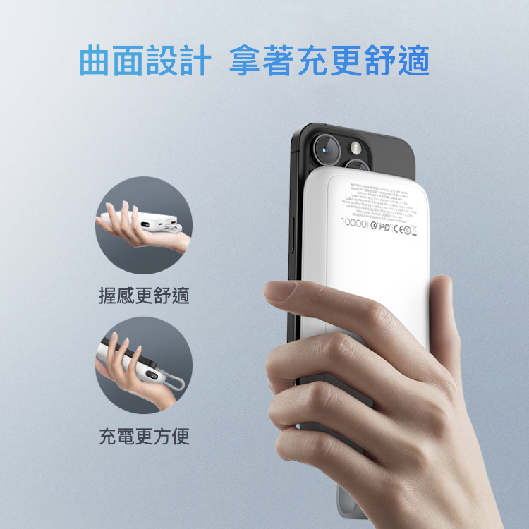 iPower 10000mAh 20W PD USB-C 帶線行動電源