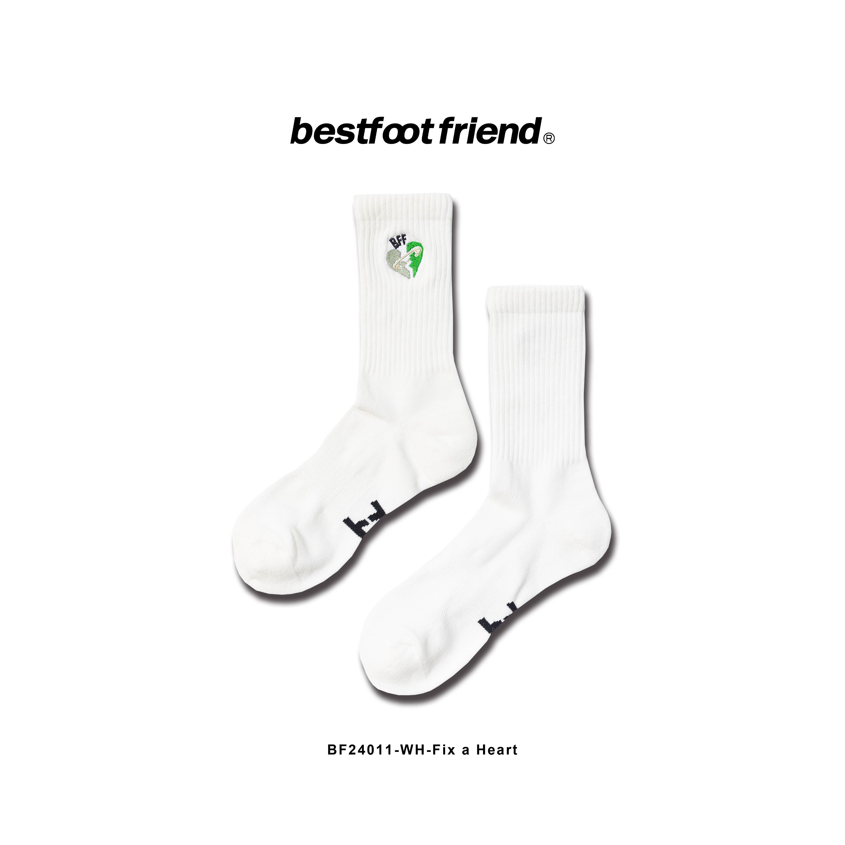 【Focus Store】現貨秒發 BFF Fit a Heart "White" 白色 愛心迴紋針 BF24011-WH