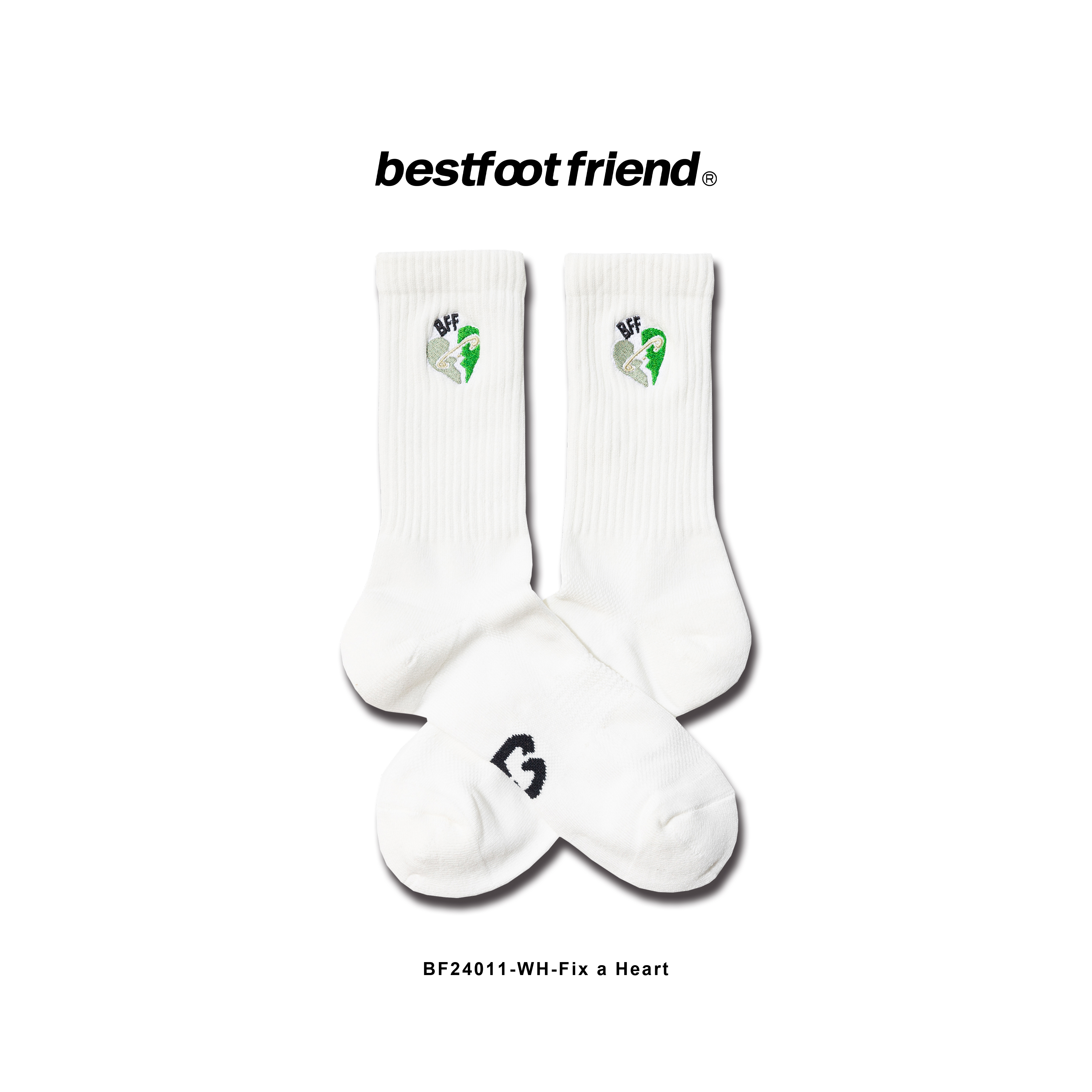 【Focus Store】現貨秒發 BFF Fit a Heart "White" 白色 愛心迴紋針 BF24011-WH