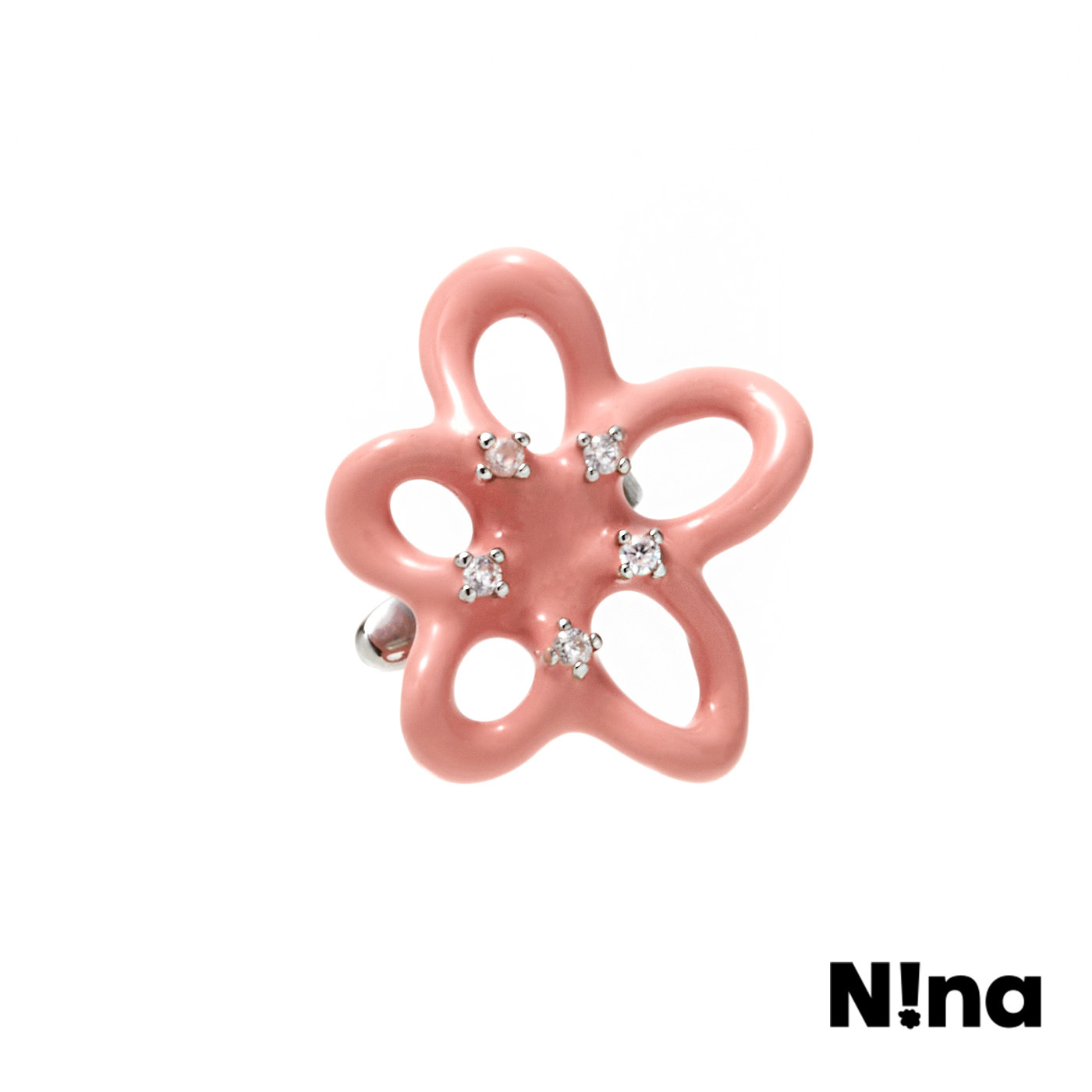 平價飾品,Nina聯名款,花,耳扣