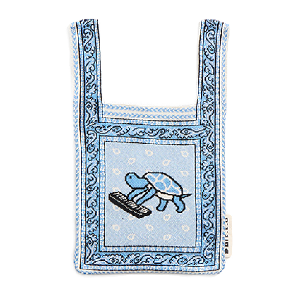Da'an Forest Keyboard Turtle Handbag- Light Blue