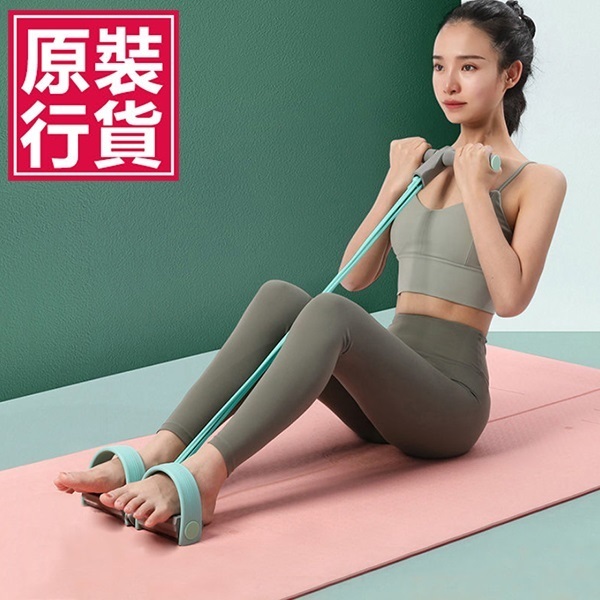 JK Korea upgraded version bold household pedal tensioner tension rope sit-up aid yoga fitness equipment small fitness equipment (pink) (J0810)