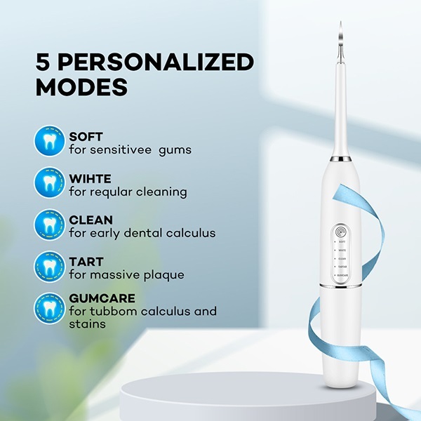 JK Korea new tartar tartar calculus tooth cleaner set oral care tools electric whitening instrument tooth cleaner (white) (J0780)