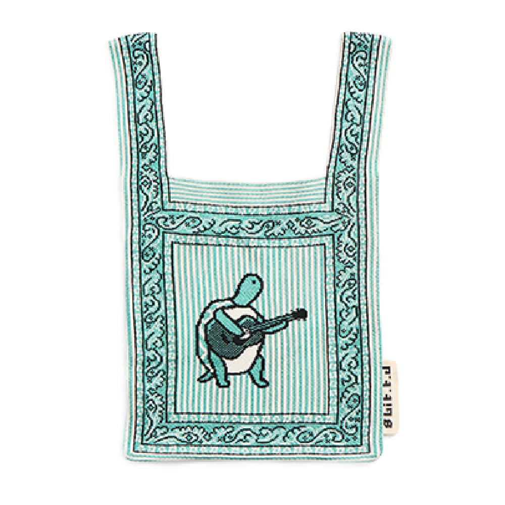 Da'an Forest Guitar Turtle Handbag- Turquoise