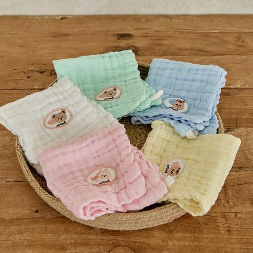 LOVELY BEBE 幼稚園必備🍭-多功能彩虹咬咬巾手帕套件(5件套)