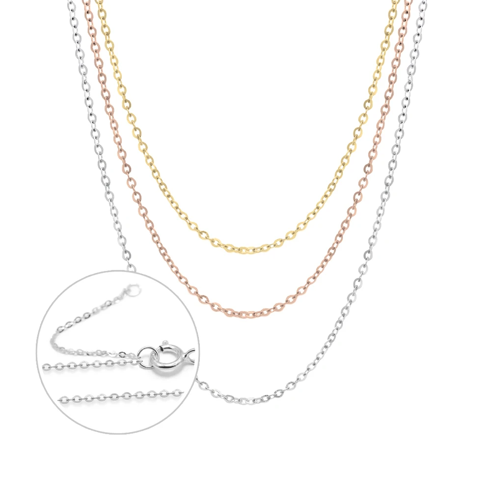 奢華閃耀O字18K金鍊-3色任選 情人禮物(1克拉以上專用)