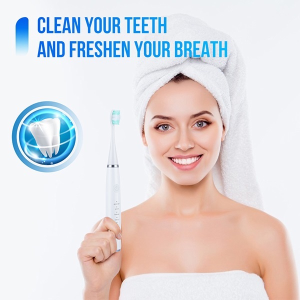 JK Korea new smart tooth cleaner electric toothbrush to remove tooth stains and tartar teeth whitening instrument household tooth cleaner (J0749)