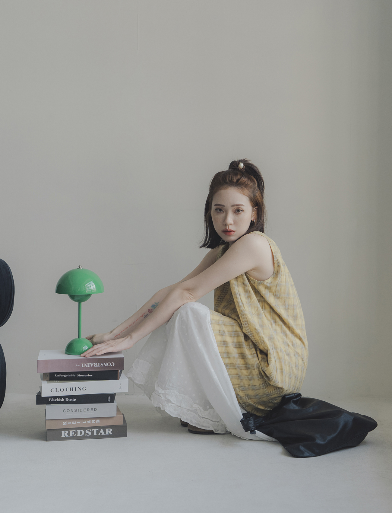 可愛復古格子背心裙