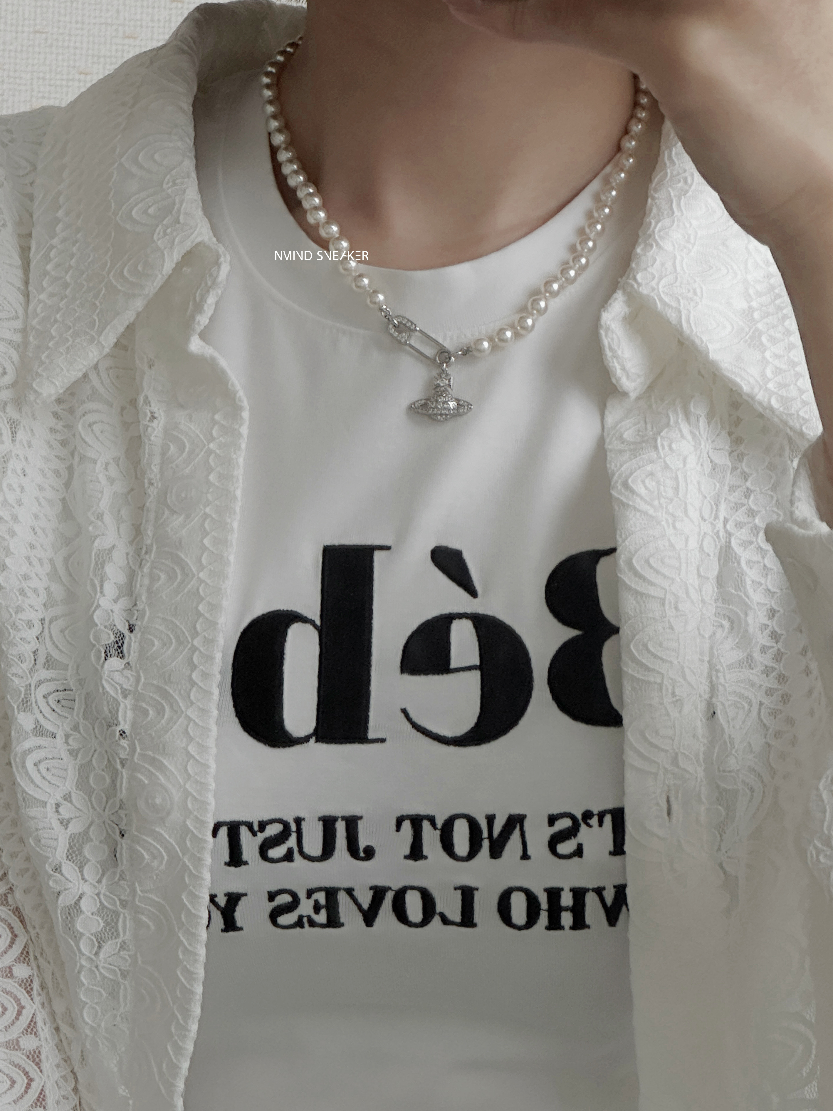 <好飾到✨> Vivienne Westwood 土星Logo別針珍珠項鍊