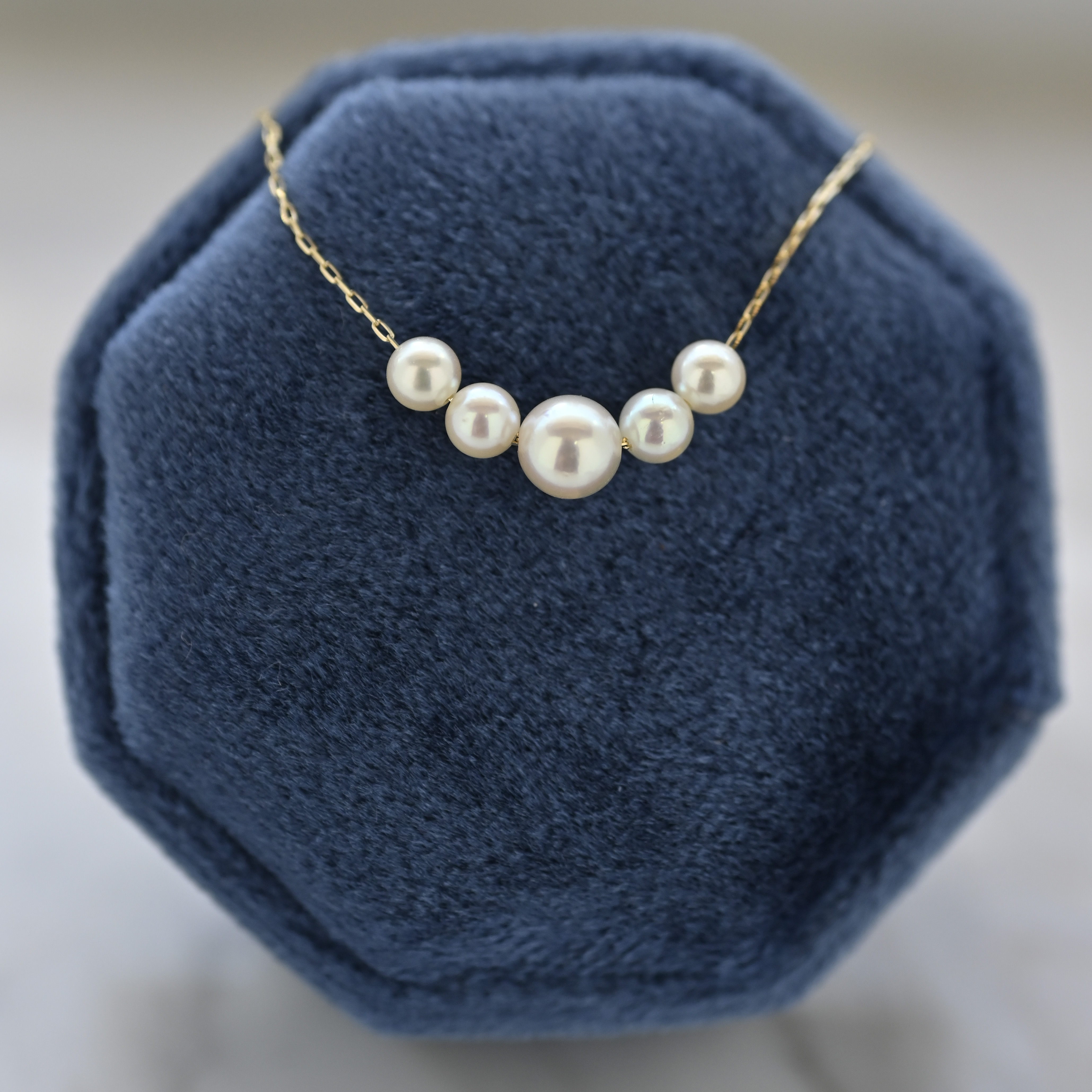 18K Cinco Mini Akoya Necklace