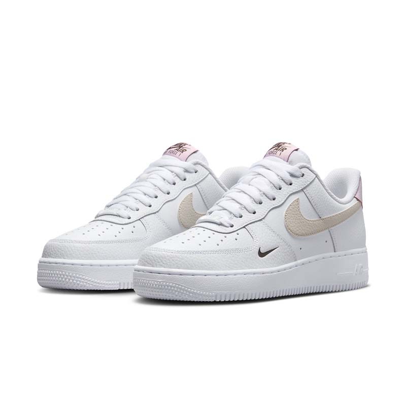 Nike Air Force 1 Low "Tumbled Pink" 白粉勾 迷你勾 雙鉤 女鞋 HF9992-100 [台灣現貨]