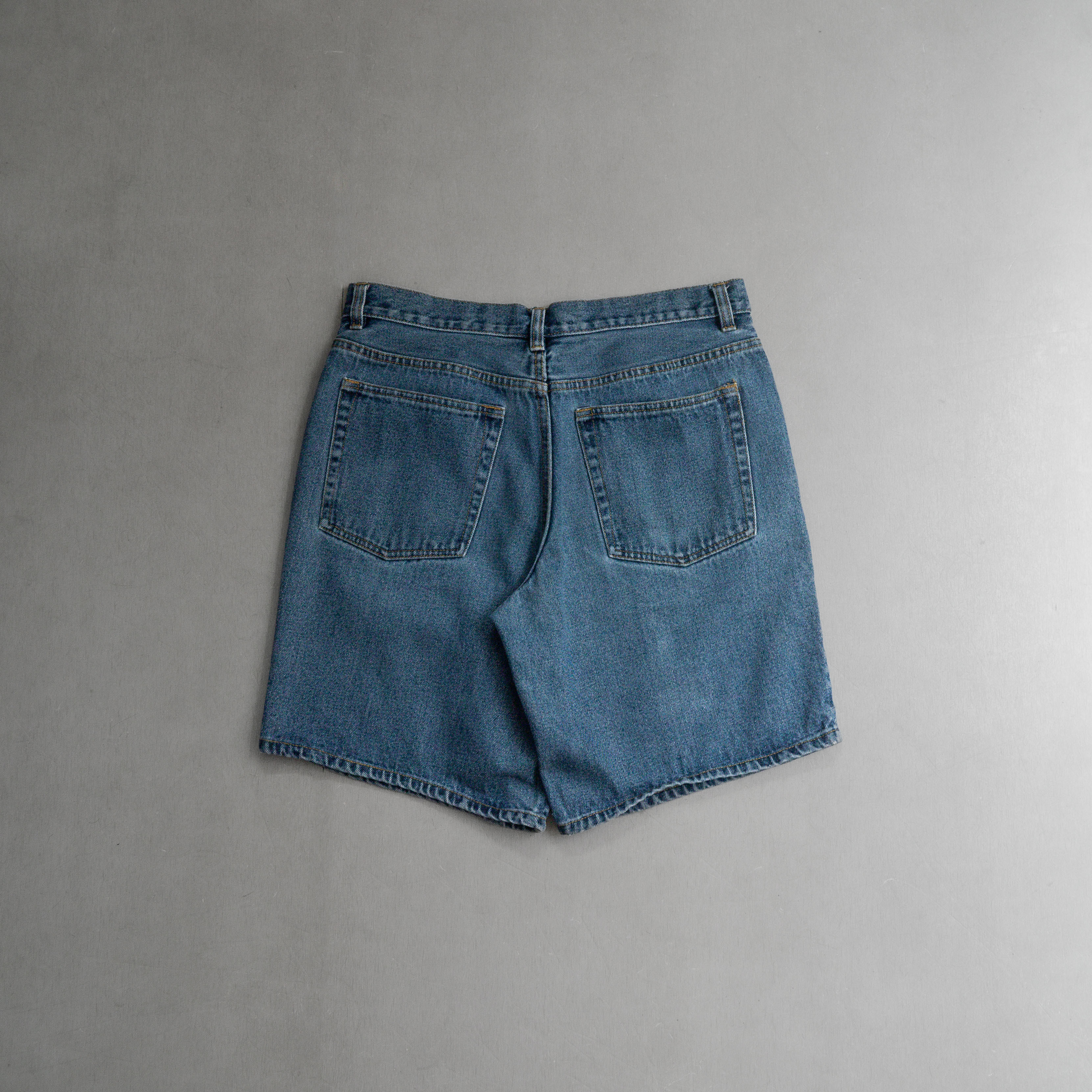 USED DENIM SHORTS JORTS 美國 藍色 拉鍊 牛仔 丹寧 短褲