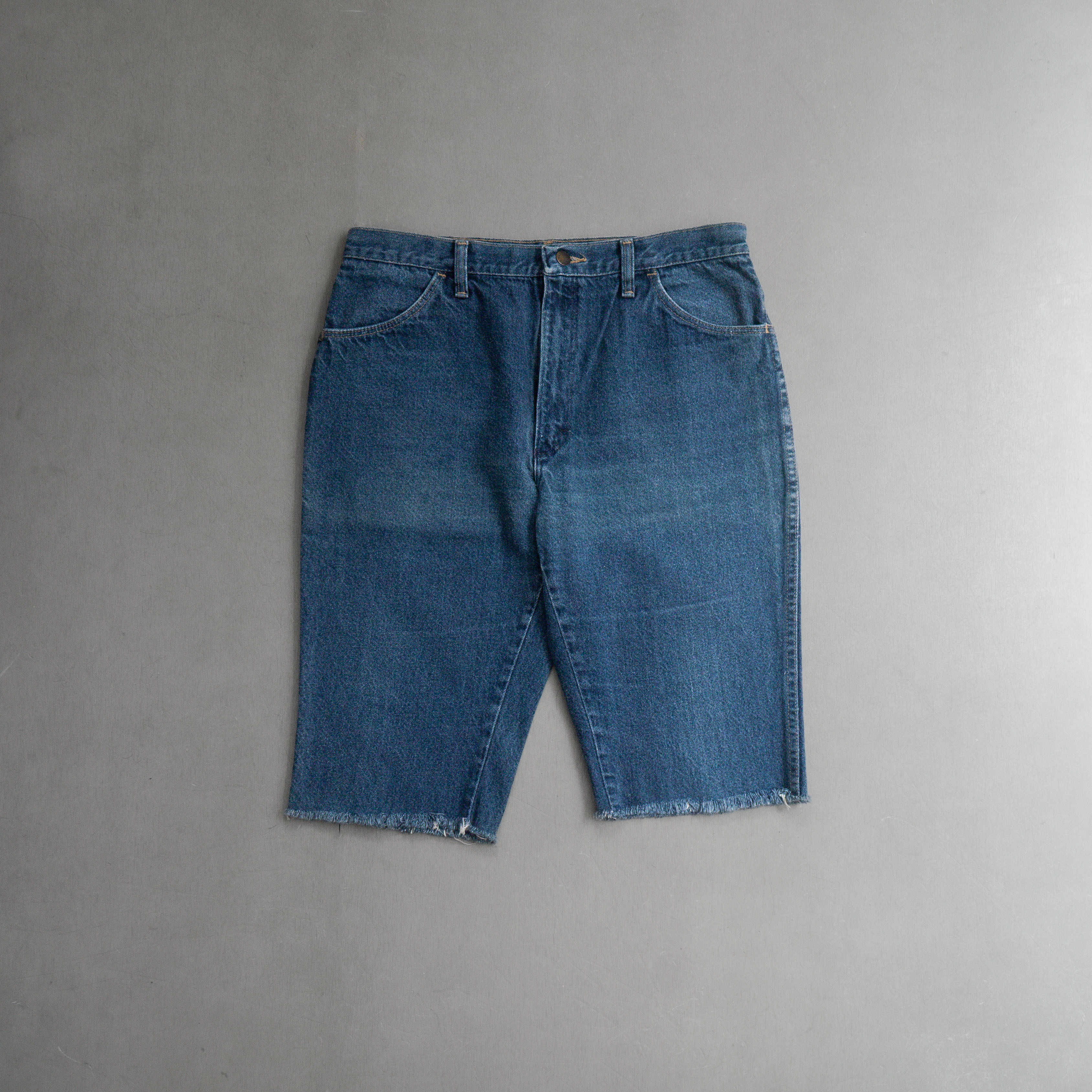 70S RUSTLER DENIM SHORTS JORTS 美國製 藍色 拉鍊 牛仔 丹寧 短褲
