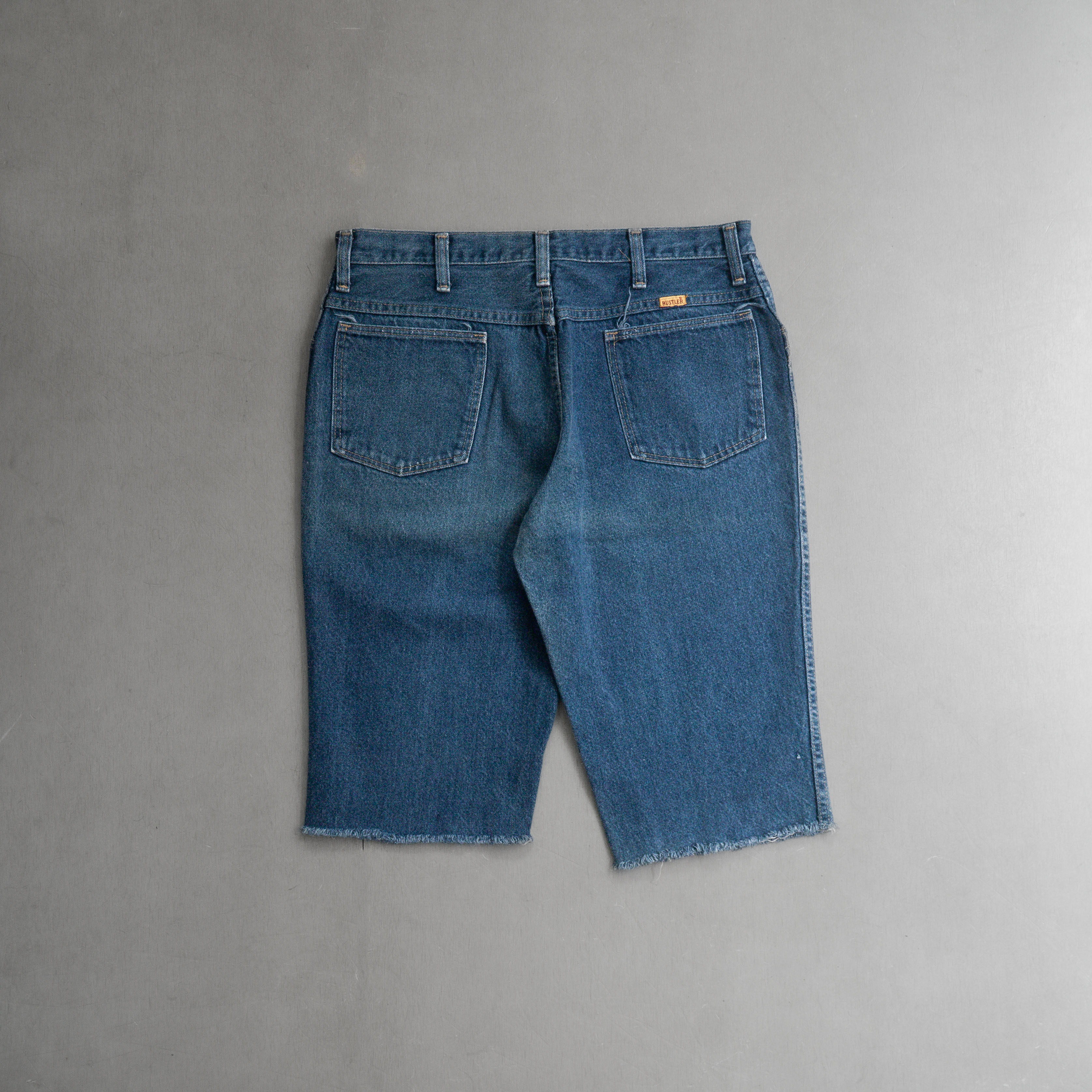 70S RUSTLER DENIM SHORTS JORTS 美國製 藍色 拉鍊 牛仔 丹寧 短褲