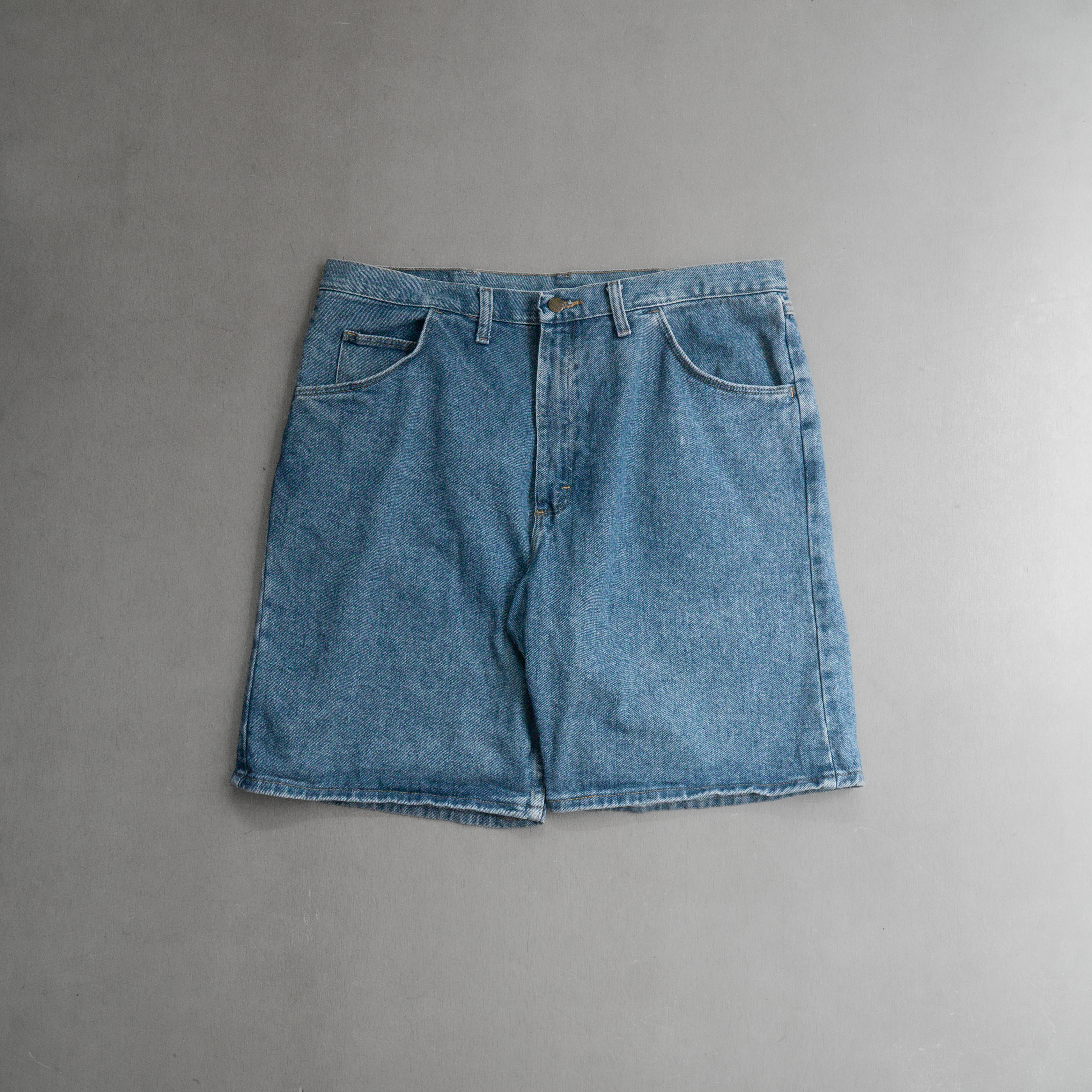 WRANGLER DENIM SHORTS JORTS 美國 藍色 拉鍊 牛仔 丹寧 短褲 b