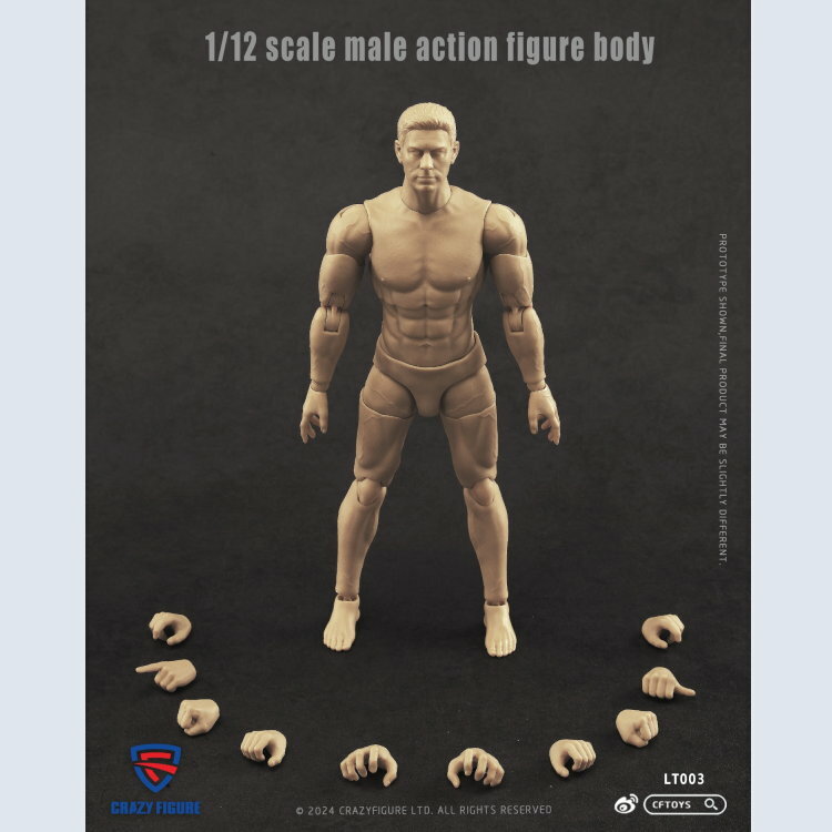 [訂金] Crazy Figure: 1/12 男素體