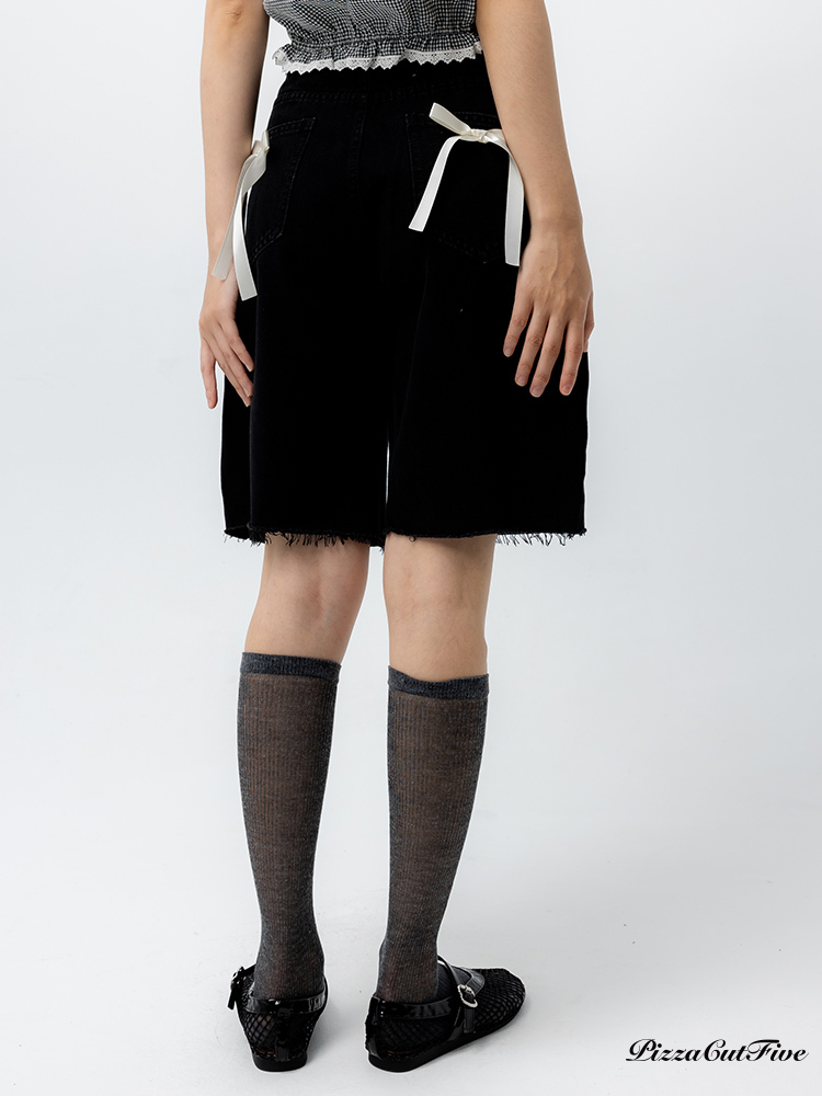 [SALE]蝴蝶結牛仔短褲 PizzaCutFive PCF242490028