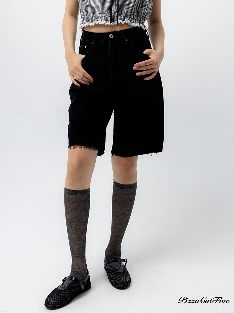 [SALE]蝴蝶結牛仔短褲 PizzaCutFive PCF242490028