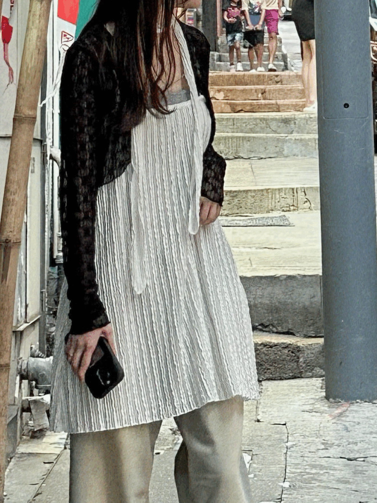 Wave～Wave～直紋微透吊帶OPS with頸帶