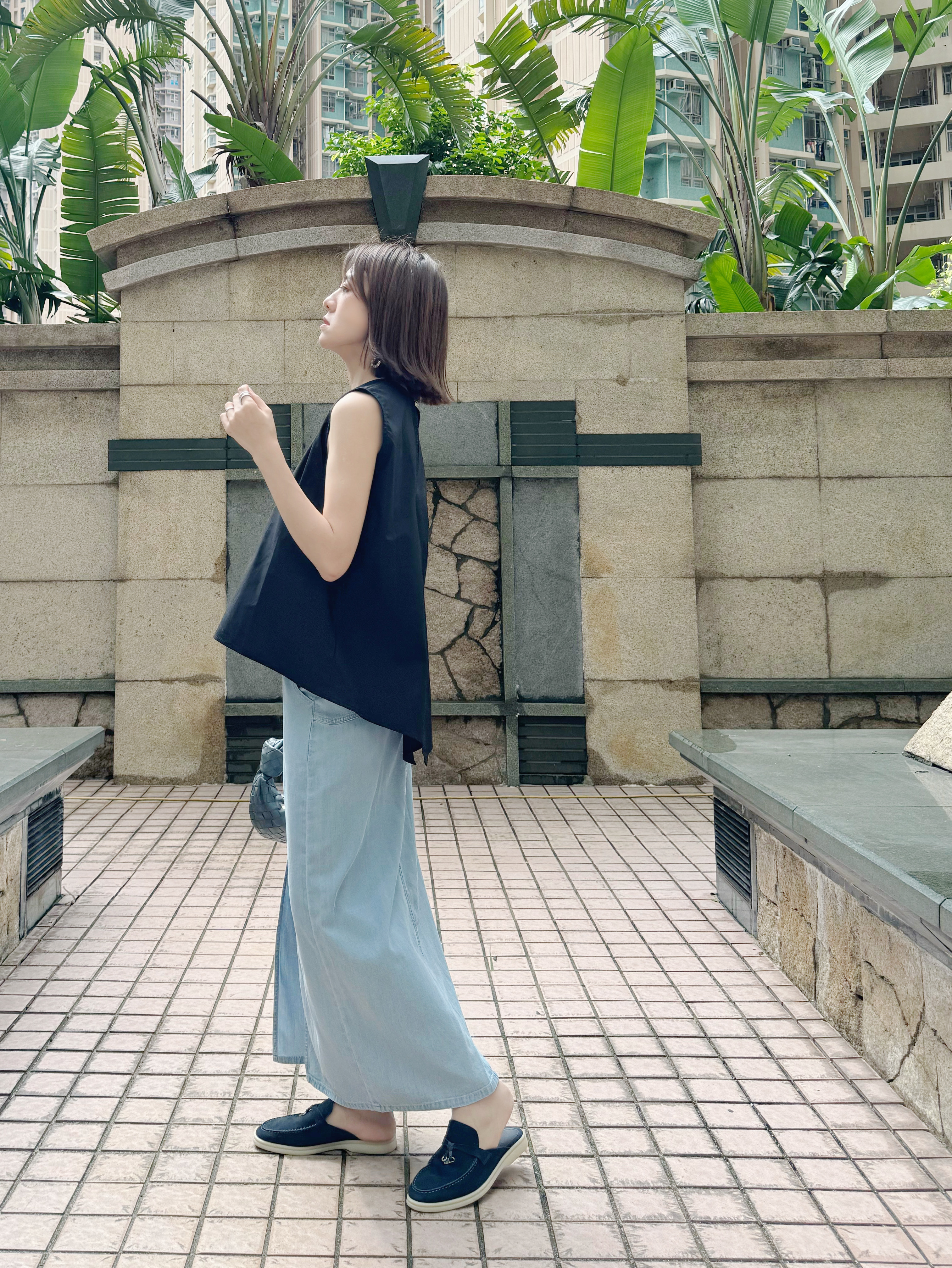 Front Slit Tencel-Blend Maxi Skirt_SK235L16