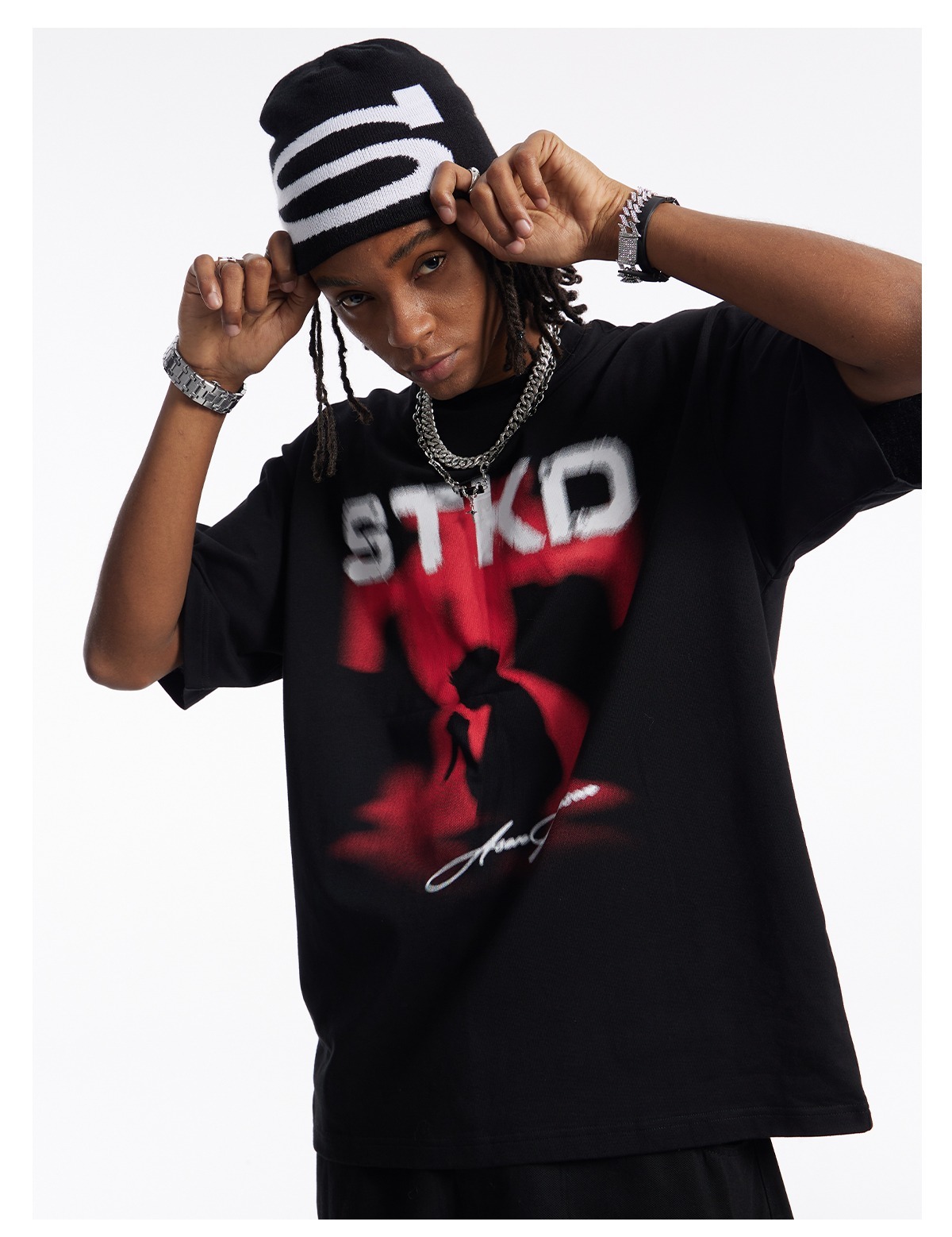 STK SmallTownKid 人像剪影短袖T恤