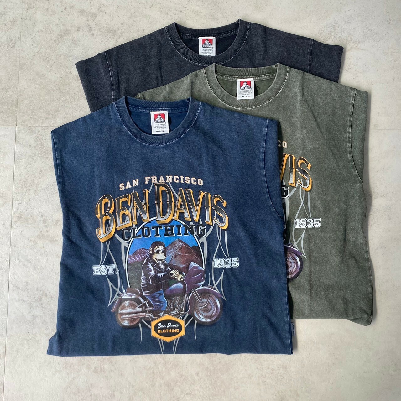 Ben Davis 摩托車店復古水洗短Tee C-24580039