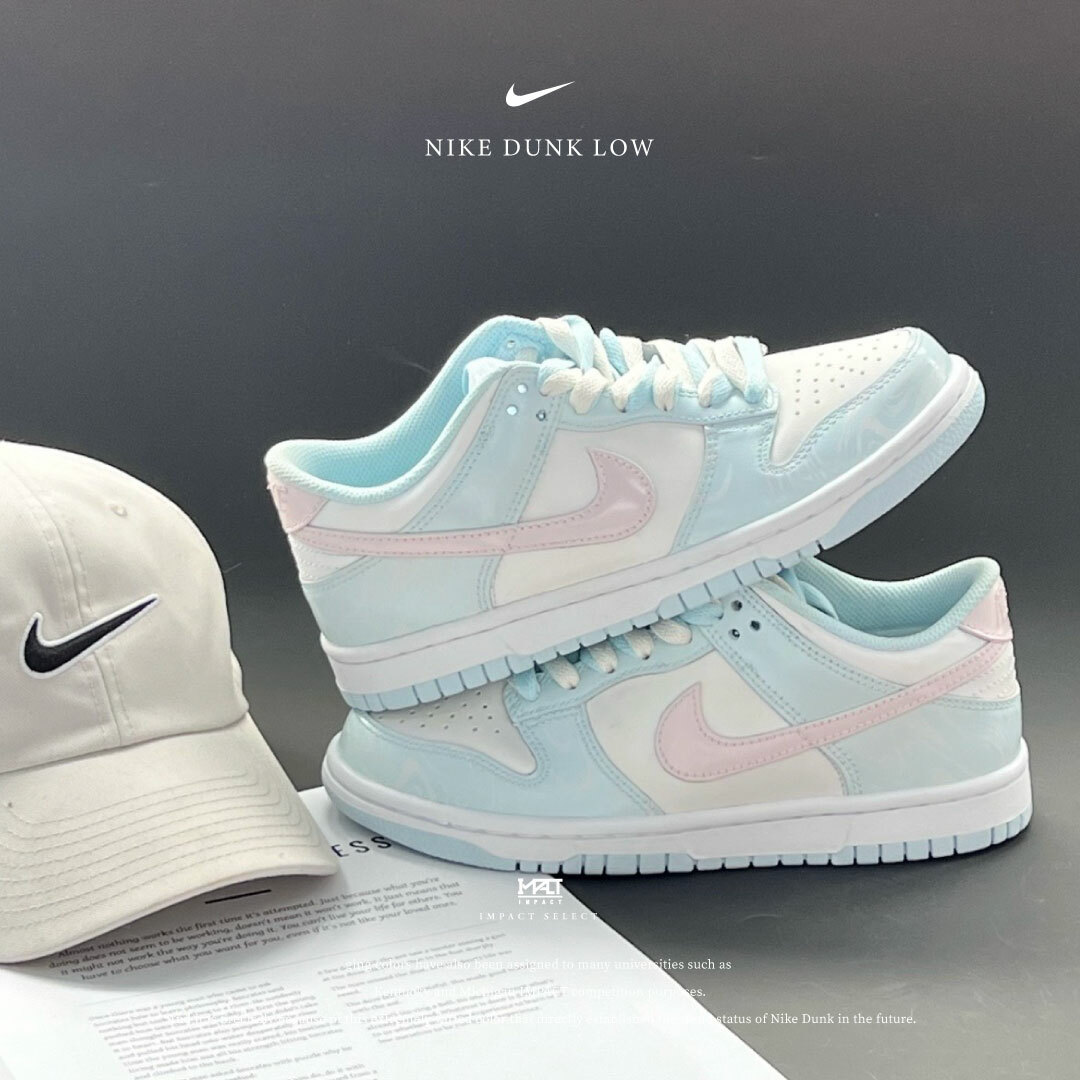 【訂製款】Nike Dunk Low (GS) 冰川之語 粉藍