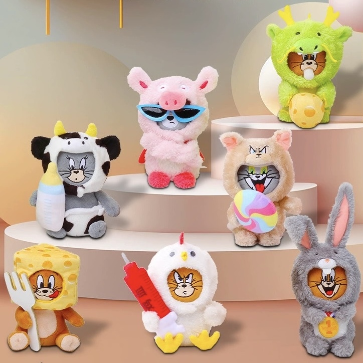 湯姆貓與傑利鼠 絨毛玩偶 角色扮演 動物款 六角色 一隻隱藏款 盲盒