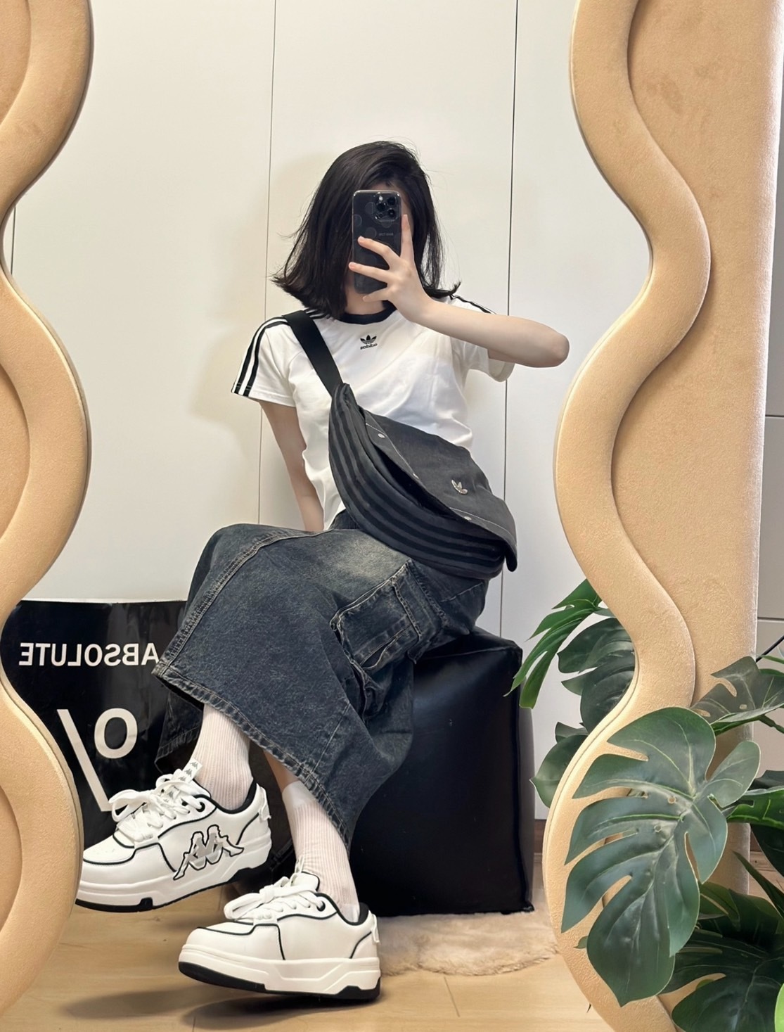 【現貨】Adidas 愛迪達 三葉草 復古牛仔 斜背包 腋下包