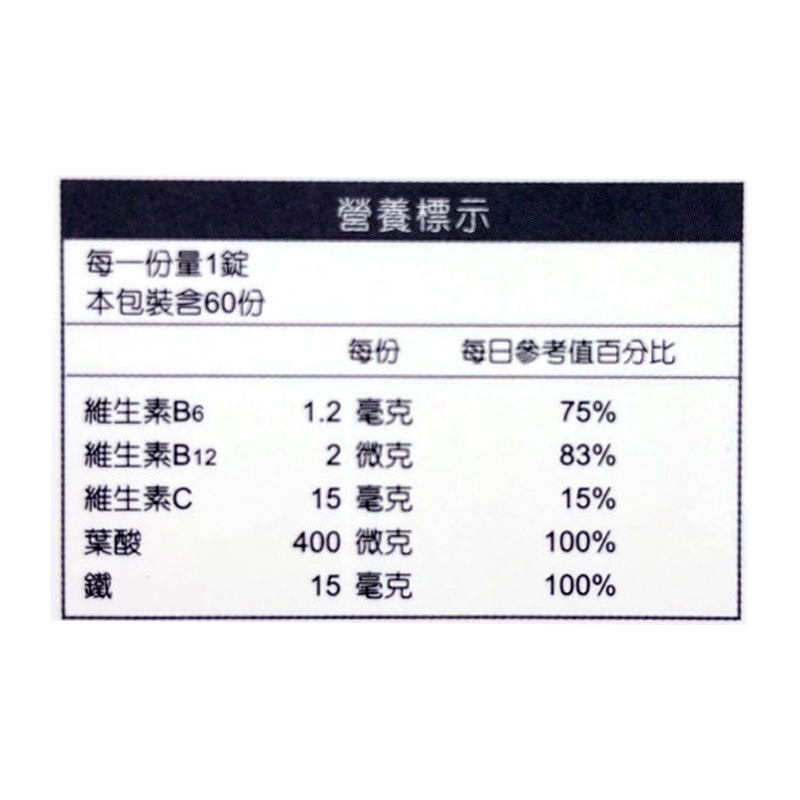 生達 靚漾鐵膜衣錠 60粒/盒