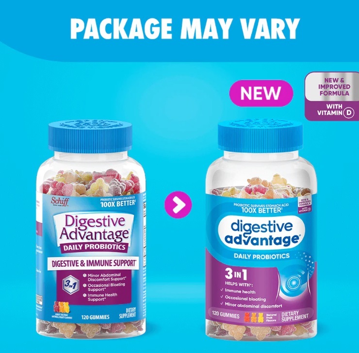 【現貨】Digestive Advantage L031818 益生菌三合一軟糖 (120粒)