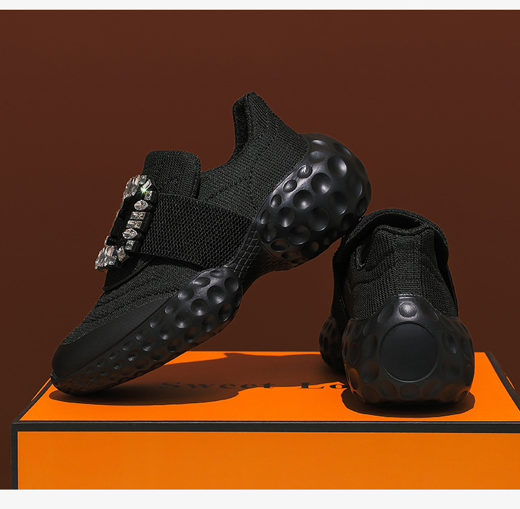 水鑽方釦 厚底運動鞋(34-40)(多色)