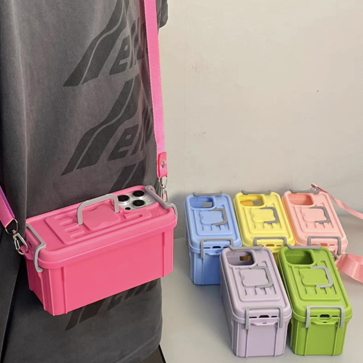 掛脖斜挎創意多功能包包 適用iPhone 15 14 13 12 11 Pro Max i14 15pro手機殼