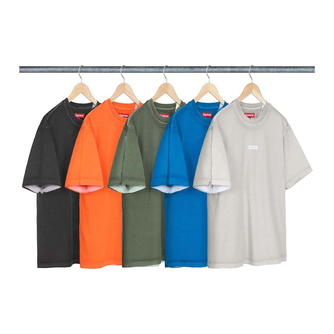 2024SS SUPREME OVERPRINT SMALL BOX S/S TOP 套染 水洗 LOGO 短T 現貨