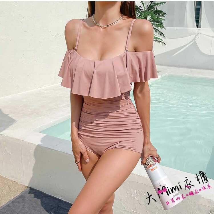 荷葉邊性感泳衣
