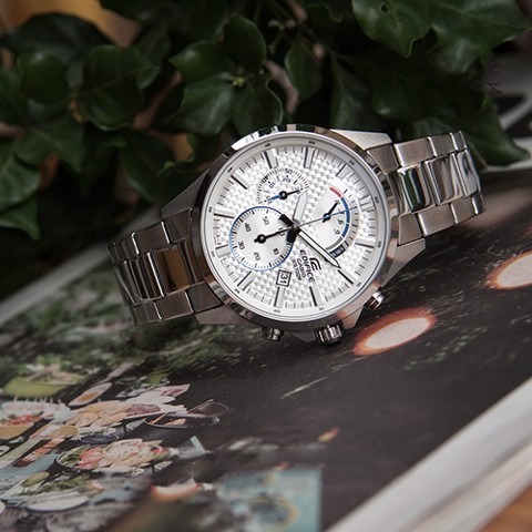 【CASIO 卡西歐】EFV-530D-7A EDIFICE 三針三眼計時腕錶