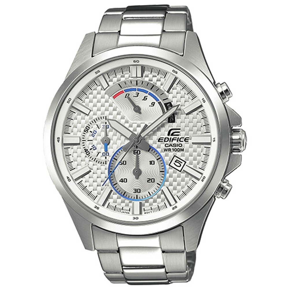 【CASIO 卡西歐】EFV-530D-7A EDIFICE 三針三眼計時腕錶