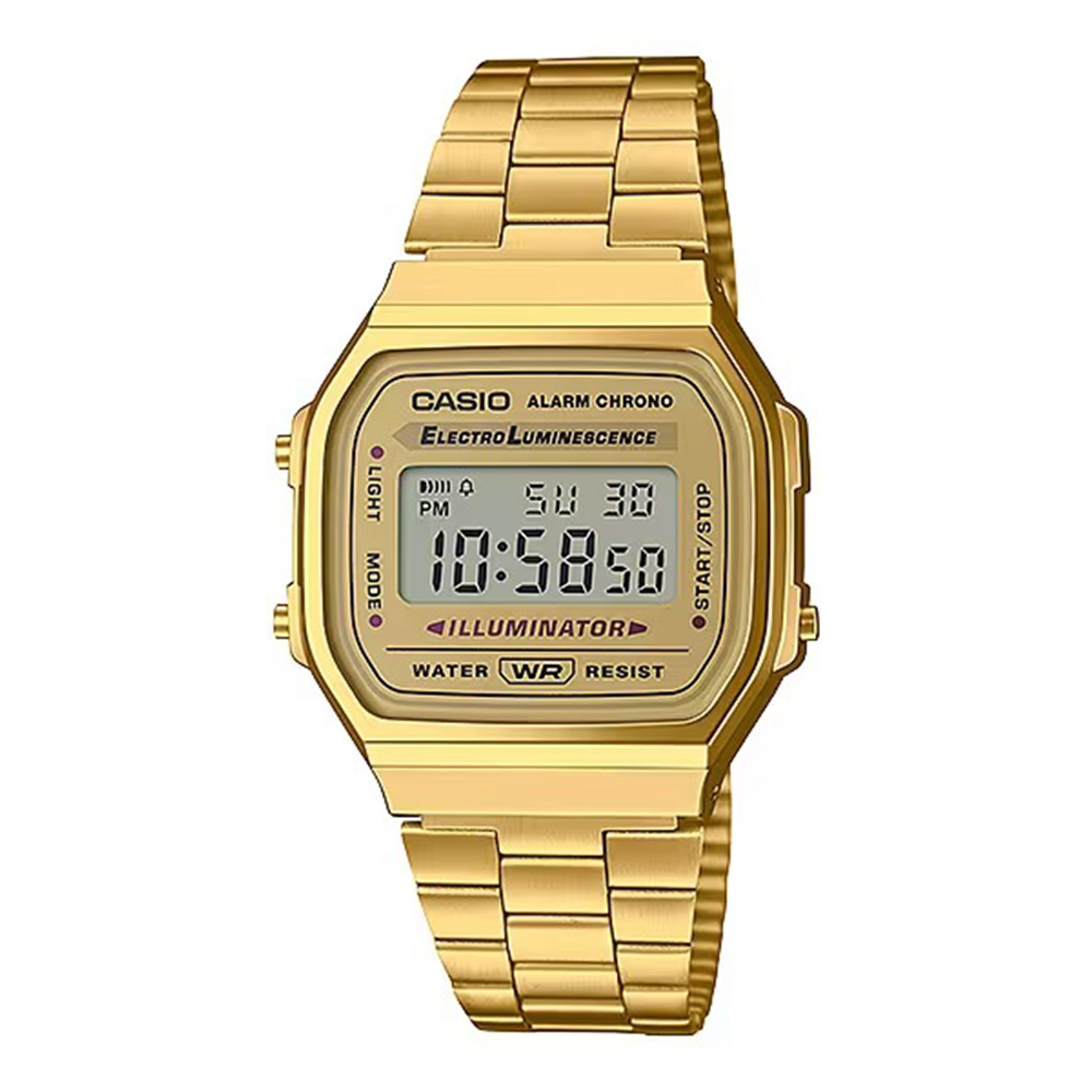 【CASIO 卡西歐】A168WG-9WDF 經典復古方形電子錶