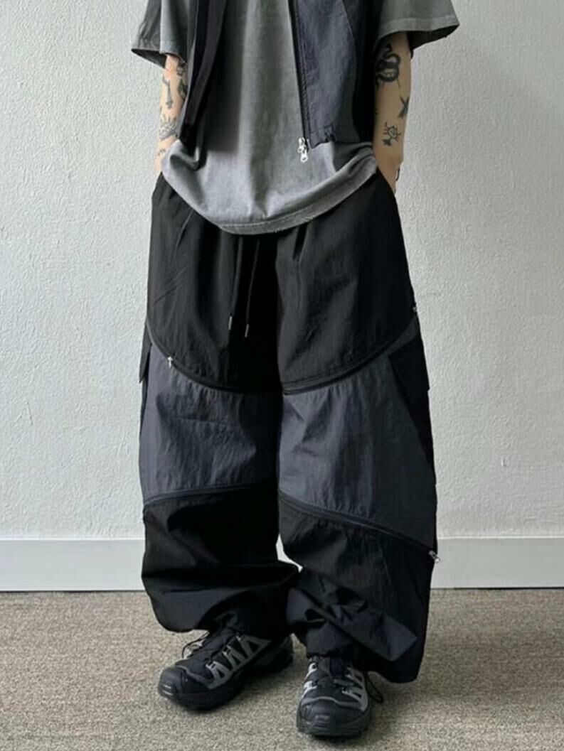 拼色鬆身褲 P2842