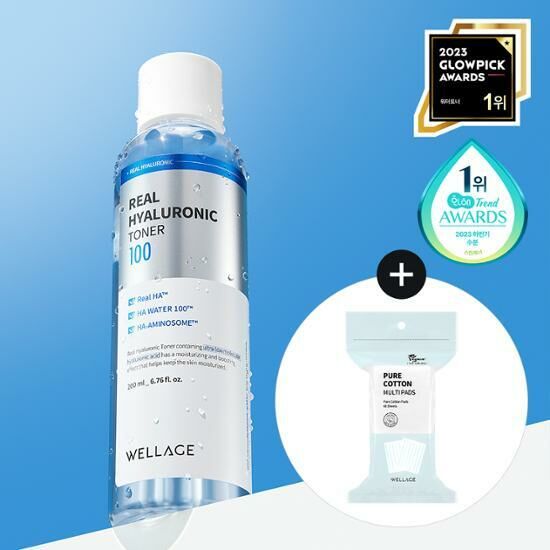 [30/11 - 30/12] Wellage Real Hyaluronic 100 Toner 300ml [Olive Young Planning Set]