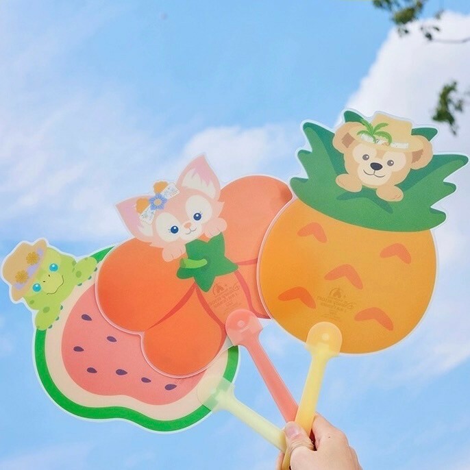 (限時特價) 2024 夏日 達菲 Duffy 與好友們 造型 扇子 3入組 -上海迪士尼樂園