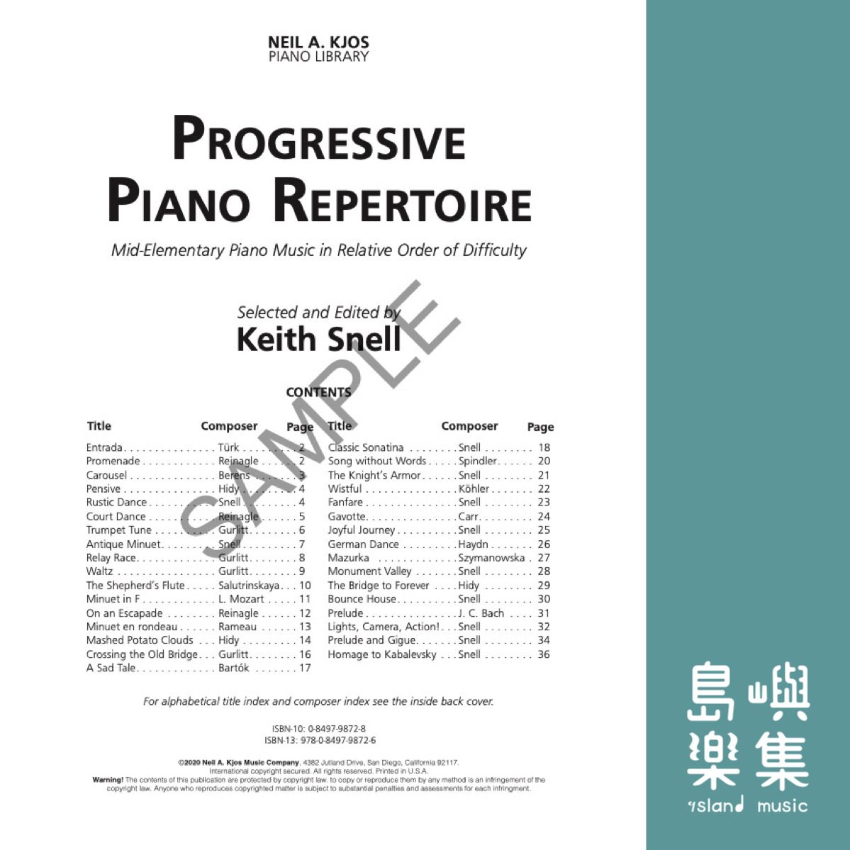 Progressive Piano Repertoire, Volume One