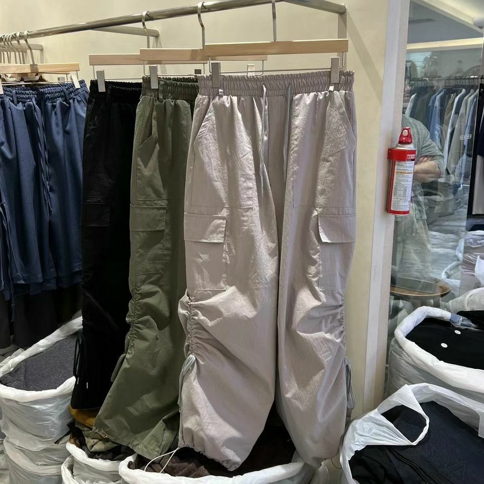 淨色工裝鬆身褲 P2876