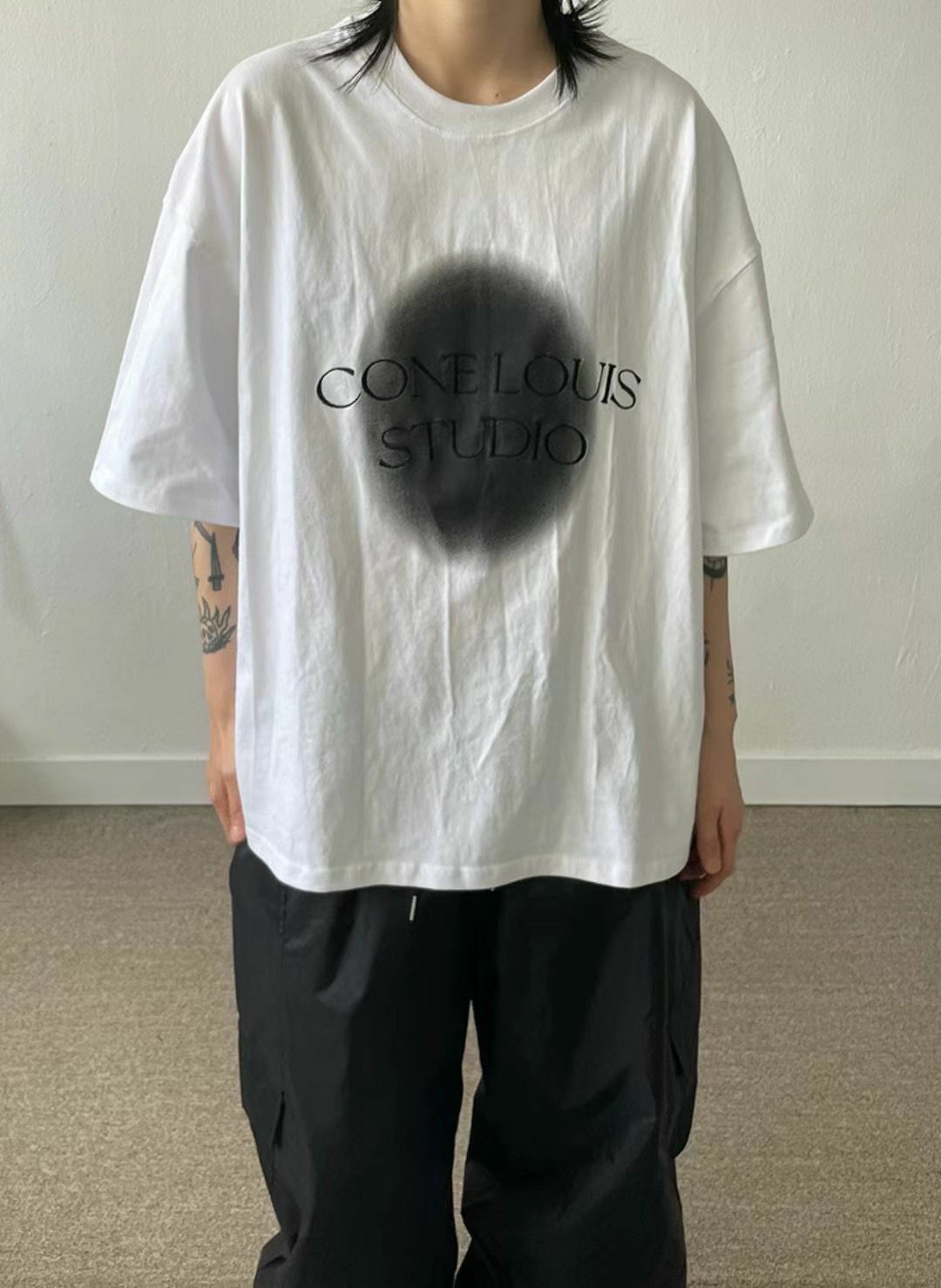 英文字圖案短袖Tee T5477