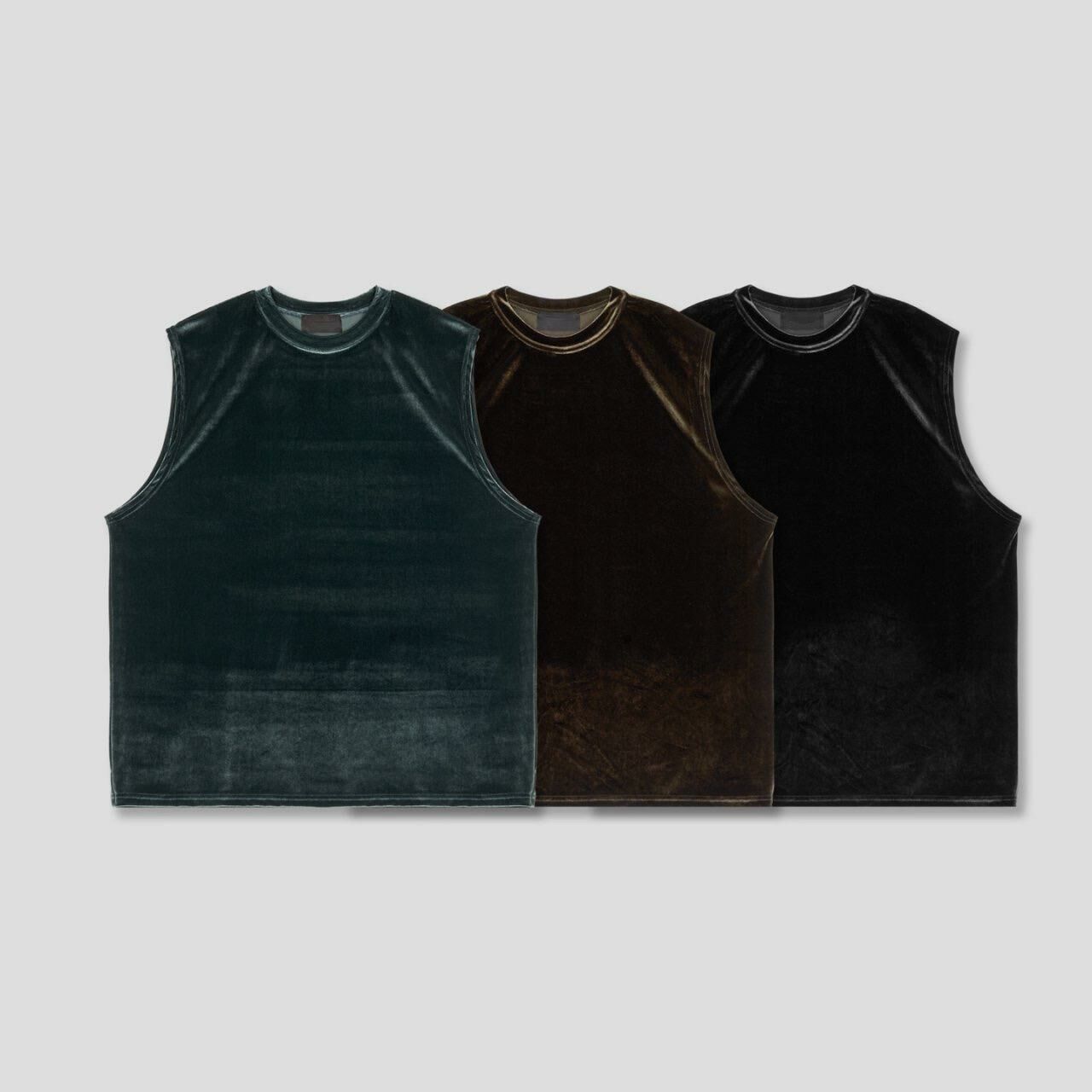 淨色絲絨背心 V1062