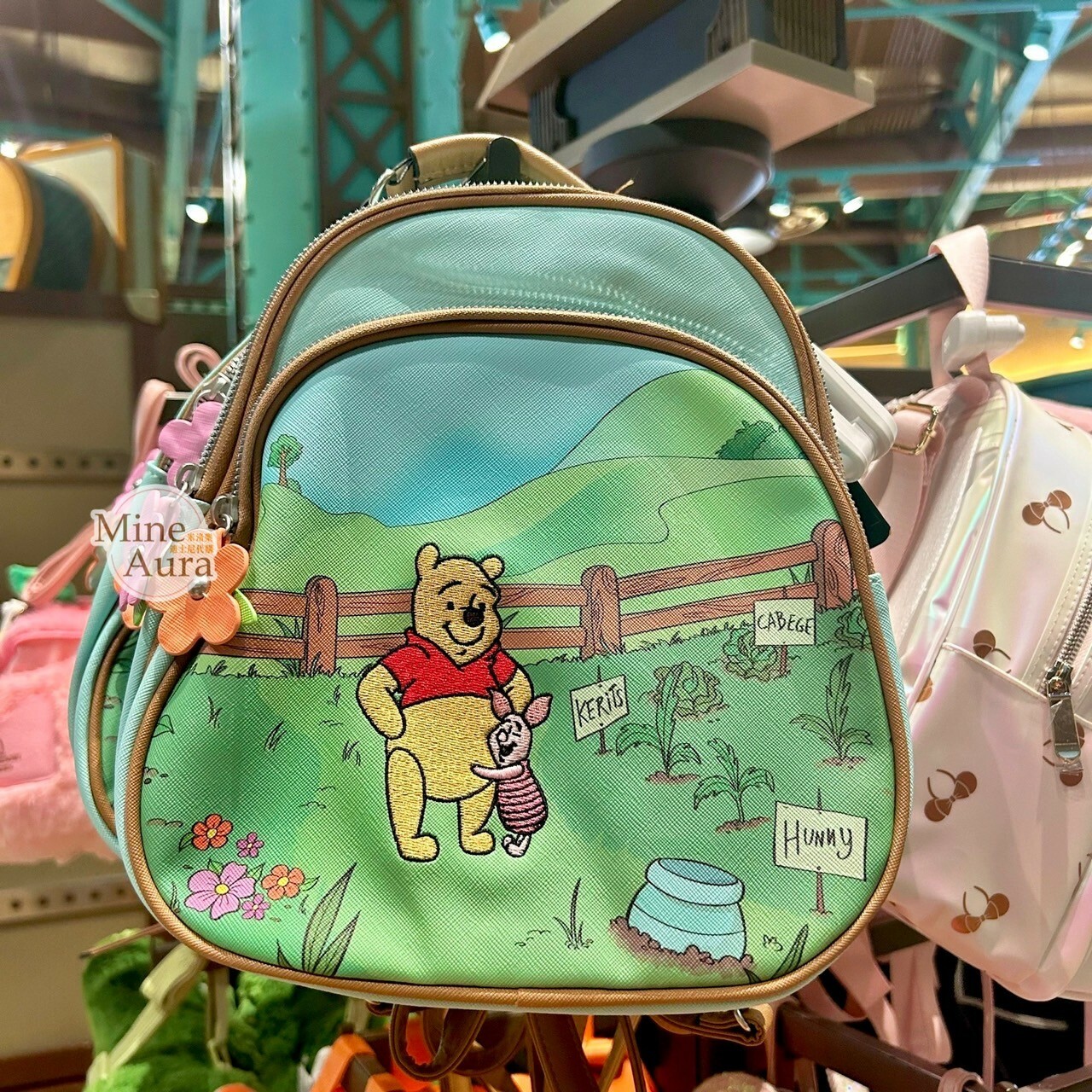 小熊維尼 Winnie the Pooh 草原圖案 後背包 -上海迪士尼樂園