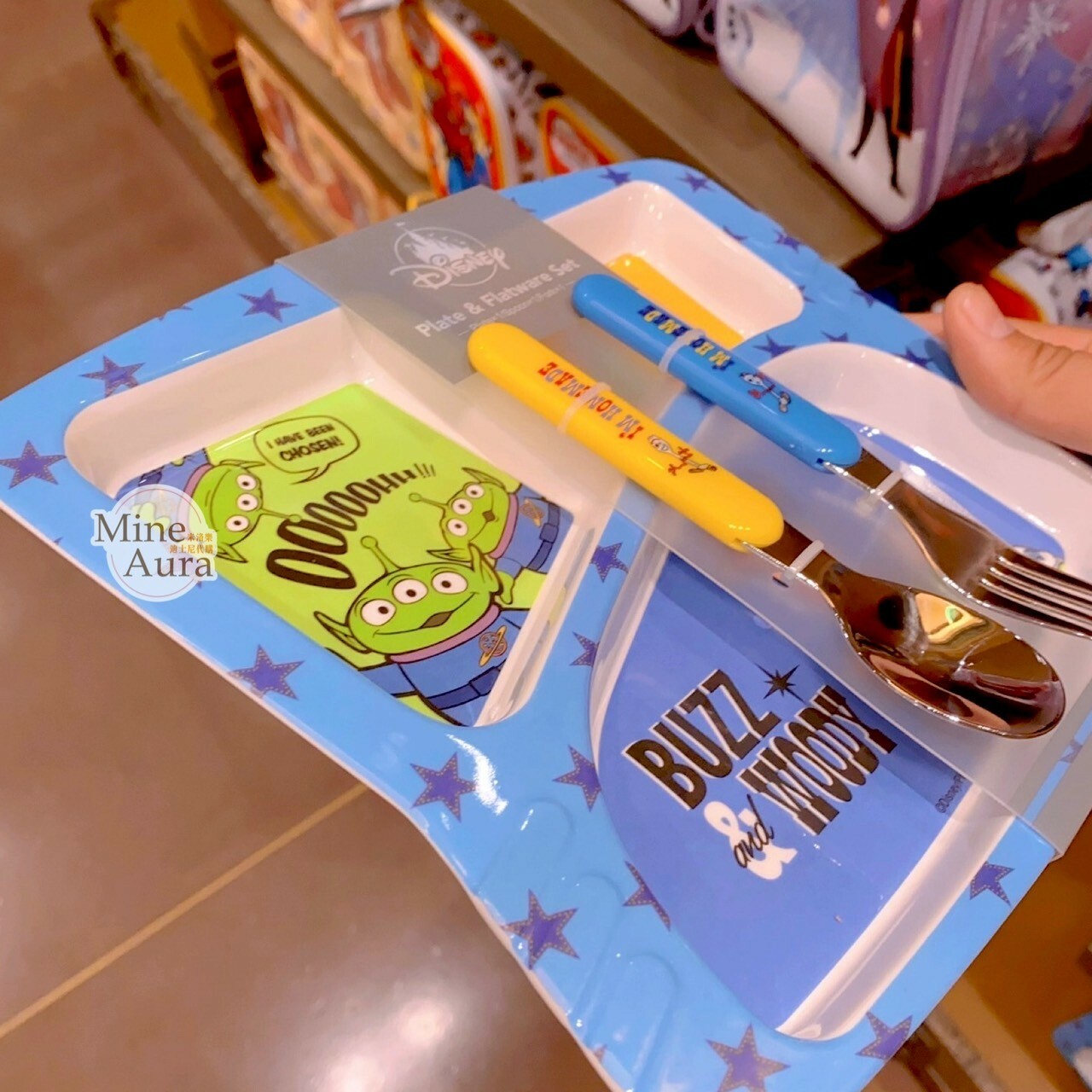 玩具總動員 Toy Story 分隔餐盤 湯匙 叉子 餐具 組 -上海迪士尼樂園