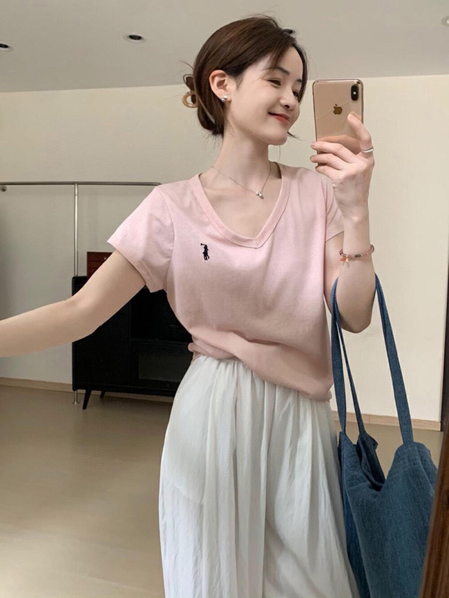 超級百搭輕薄涼感素面上衣-五色