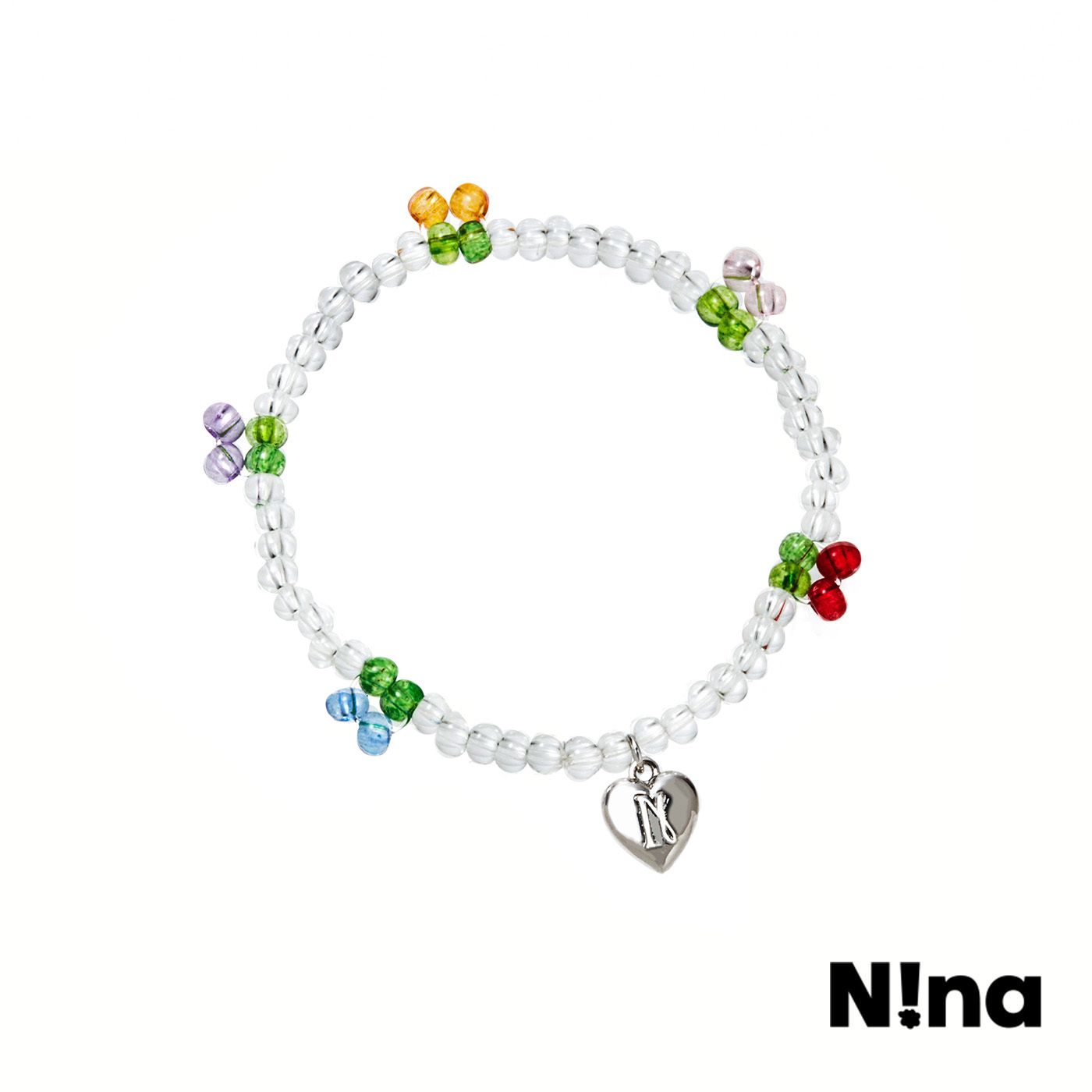 平價飾品,Nina聯名款,花,串珠手鍊,兒童手鍊