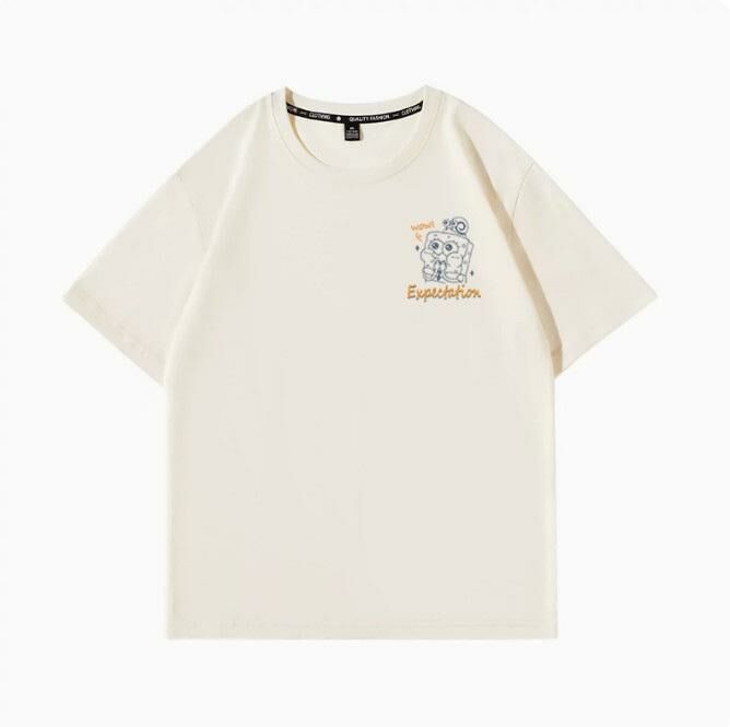 Summer short-sleeved T-shirt top (beige small expectation S-2XL size) (contact customer service to confirm the shipping size after placing the order)】